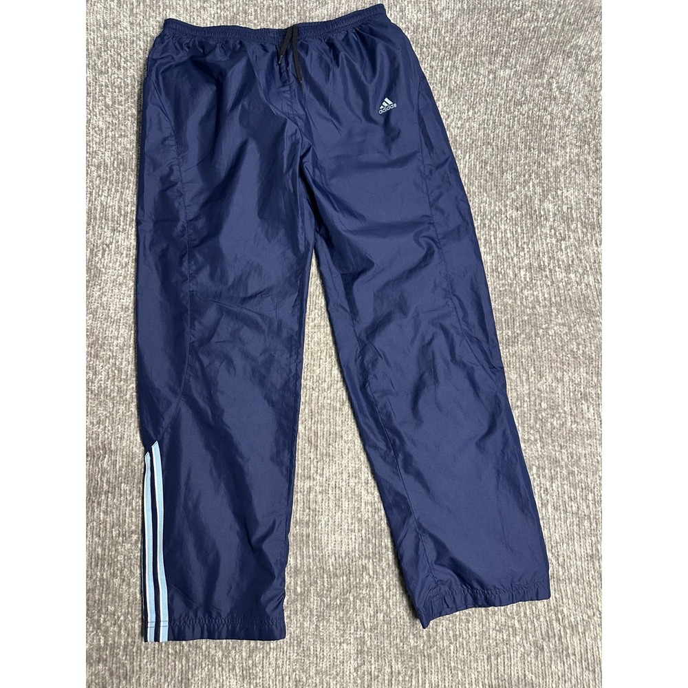 ADIDAS adiZERO Blue 3 Stripe Athletic Track Sweat Pants M AGC002